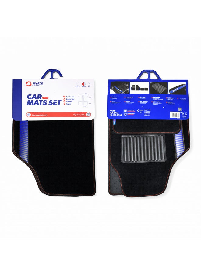 Sparco Carpet Car Mats Set, Black/Blue - Image 3